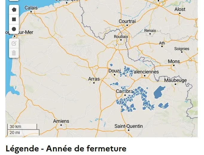 carte fermeture réseau cuivre Hauts-de-France Dunkerque Lille 2027 2028 2029
